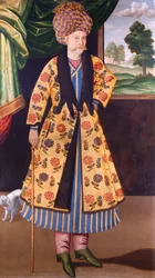 Porträt eines europäischen Gentlemans in türkischer Kleidung